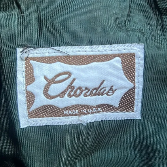 Vintage Chordas forest green leather pencil skirt - Picture 2 of 6